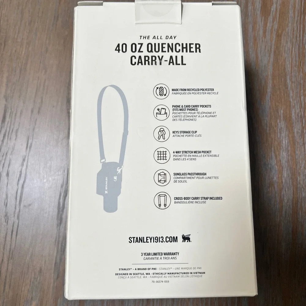 Stanley All Day 40 oz Quencher Carry-All Hot Coral Crossbody Bag 10-NEW - Picture 3 of 3